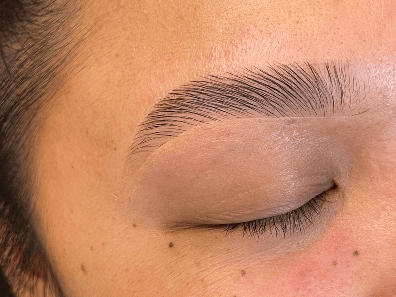 After Brow Lamination and shaping