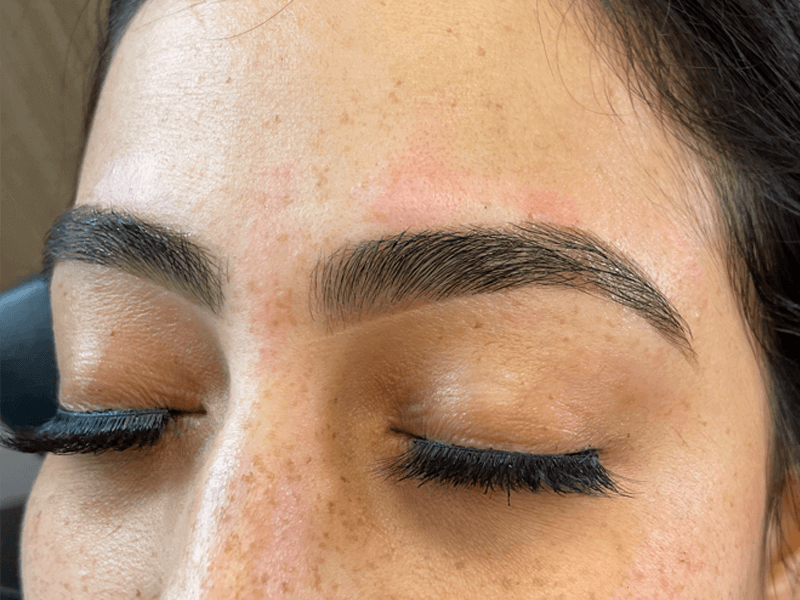 After brow shaping and hybrid